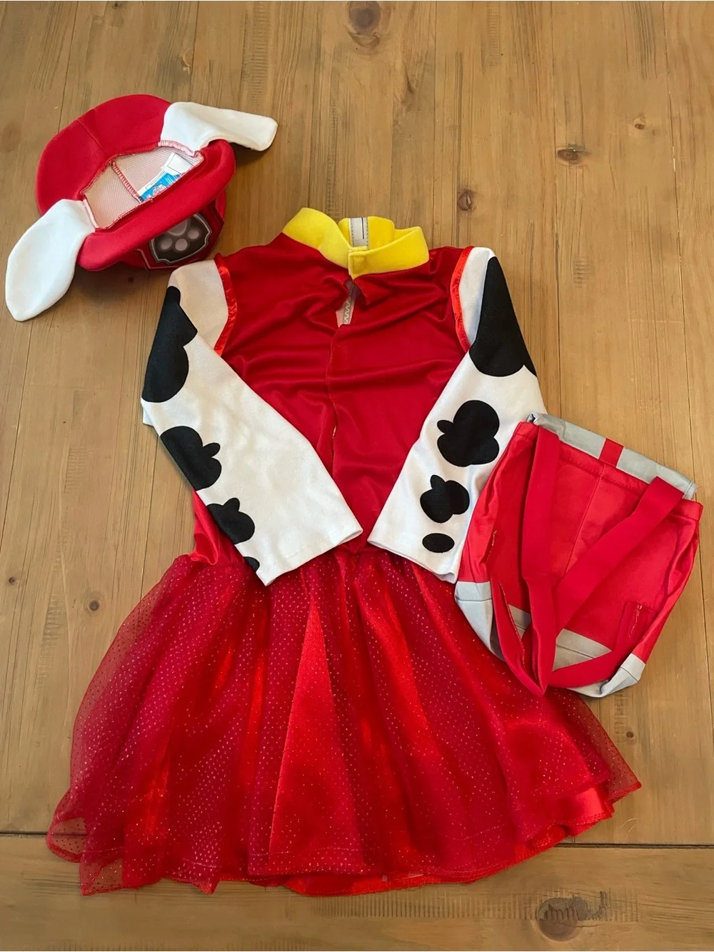 Paw Patrol Marshall Fire Pup Dress Costume with Hat and Backpack Size Medium